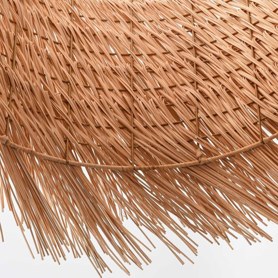 Pendellampe Katrien med legende rattan skærm - natur