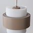 Pendellampe Klari beige med opalhvidt glas, 3-lys