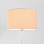 Gulvlampe Auras med hørskærm og travertineffekt - beige