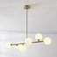 Design loftlampe Aster med 6 lyskilder - guld og mælkehvidt glas