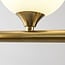 Design loftlampe Aster med 6 lyskilder - guld og mælkehvidt glas