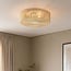 Loftlampe Robian med skærm af håndflettet papirsnor - beige