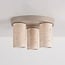 Loftlampe Cova med tre spots i travertinlook - sandbeige