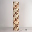 Gulvlampe Ines med flettet reb - beige og brun