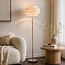 Gulvlampe Corry med linnedskærm - sandbeige
