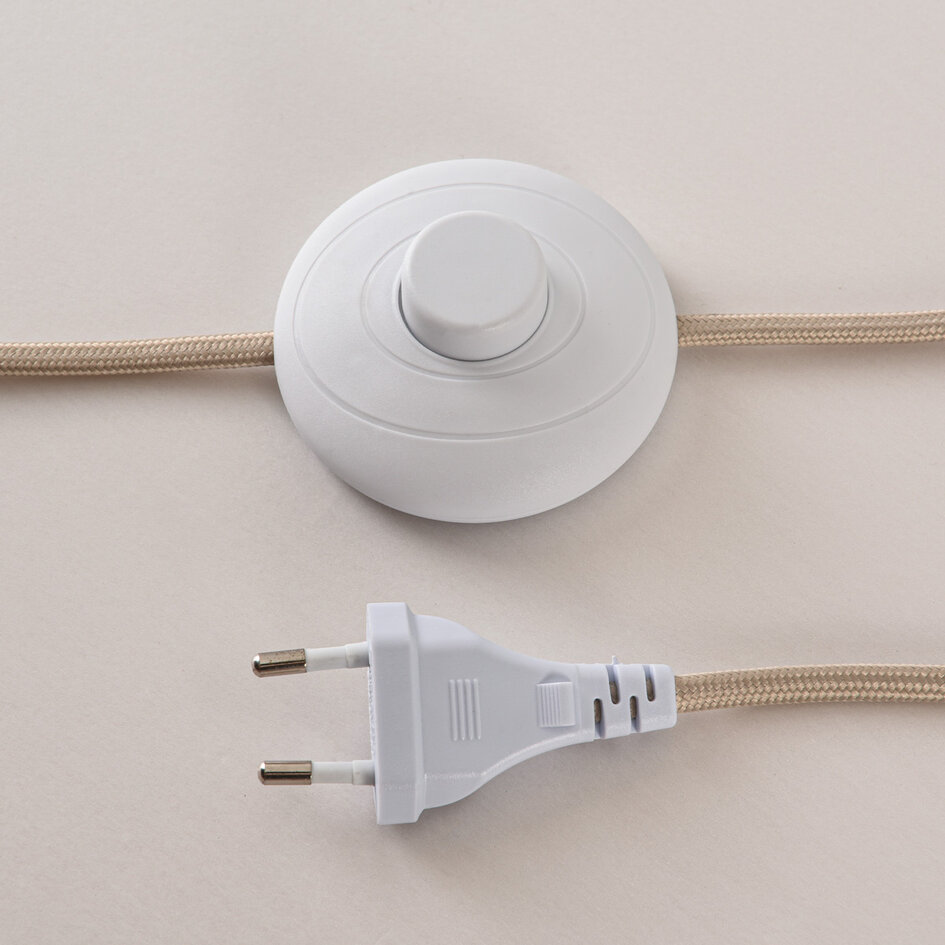 Gulvlampe Corry med linnedskærm - sandbeige