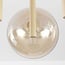 Loftlampe Elora med 3 cognac glaskugler - beige