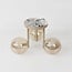 Loftlampe Elora med 3 cognac glaskugler - beige