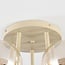 Loftlampe Amora med 5 cognac glaskugler - beige