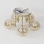 Loftlampe Amora med 5 cognac glaskugler - beige