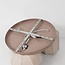 Loftlampe Florina med 3 beige hørskærme - gråbrun