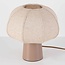 Bordlampe Myrna med linnedskærm - gråbrun