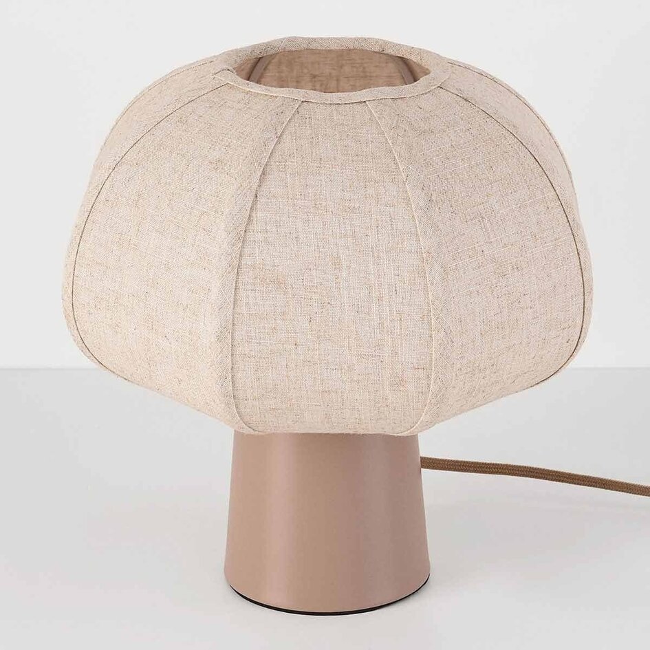 Bordlampe Myrna med linnedskærm - gråbrun