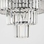 Loftlampe Cristel med 4 lyskilder og transparente glaskrystaller