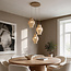 Pendel Orina med 3 rillede glasskærme i amber - beige
