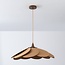 Pendellampe Flario med linnedskærm - brun