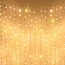 Lysgardin med sammenkobling, hvid | fra 2 meter | 300 LED'er | 2200K ekstra varm hvid med blink | gummi