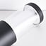 Stående udendørslampe Leandre med mælkehvid skærm - 76 cm, sort og integreret LED