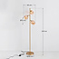 Gulvlampe Melissa med 3 lyskilder i guld med amber glas