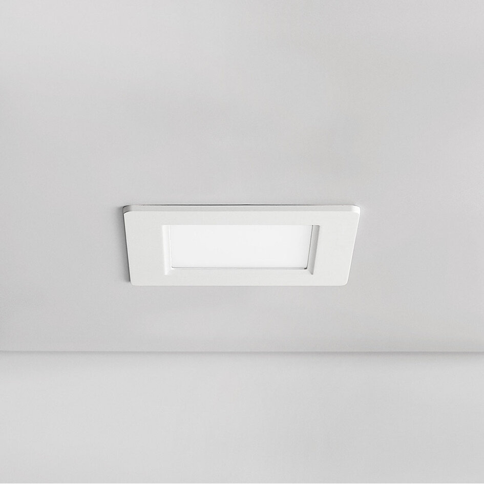 6W firkantet LED downlight med justerbar farvetemperatur - 120 x 120 mm