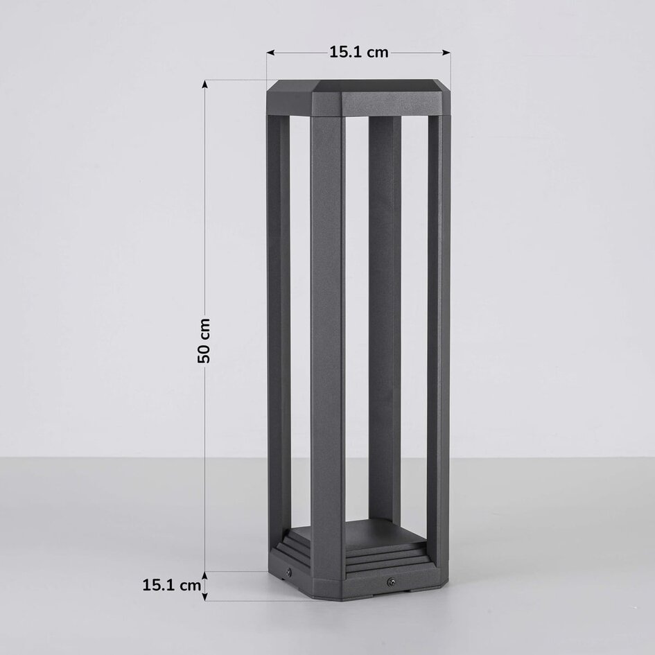 Design stående udendørslampe Cobalt - antracitgrå med integreret LED