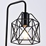 Industriel bordlampe Peru i sort metal