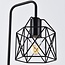 Industriel bordlampe Peru i sort metal