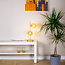 Bordlampe Ethan, 2 lyskilder - bronze med amber glas