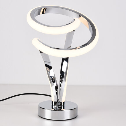 Dæmpbar design bordlampe Silke i krom