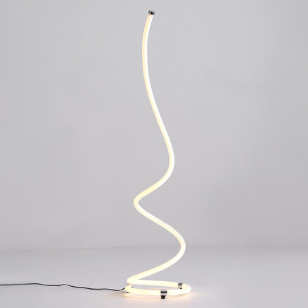 Gulvlampe Viver, spiralformet og integreret LED - dæmpbar