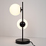 Bordlampe Ethan, 2 lyskilder - sort og mælkeglas