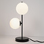 Bordlampe Ethan, 2 lyskilder - sort og mælkeglas