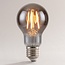 Dæmpbar E27 LED-filamentpære med røgfarvet glas, 8,5W