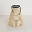 Design solcelle bordlampe Rayor - beige med integreret LED
