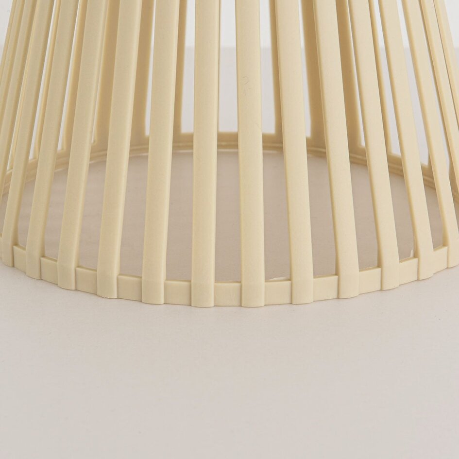 Design solcelle bordlampe Rayor - beige med integreret LED