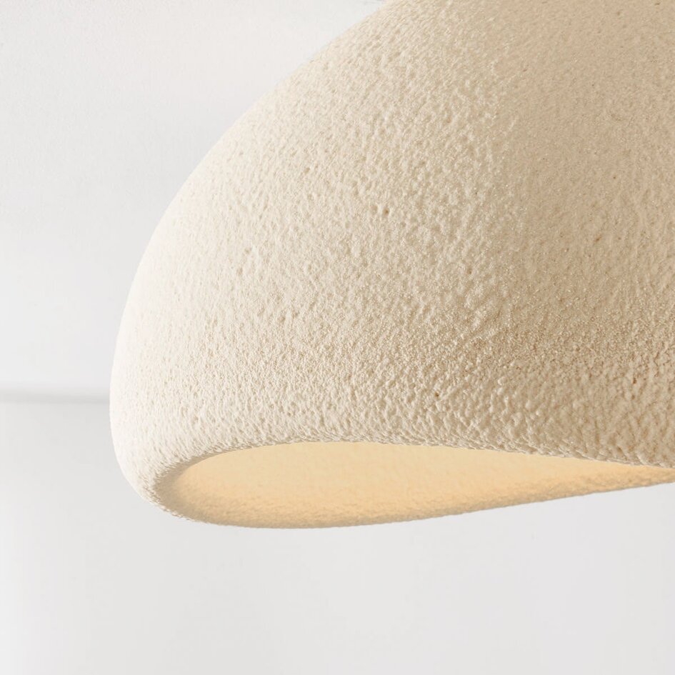 Wabi Sabi loftlampe Stone Craft med stenlook 48 x 38 cm - sandbeige