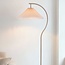 Buelampen Tatsu med plisseret stofskærm - beige