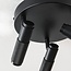 Industriel loftlampe Axis med 3 justerbare spots i sort