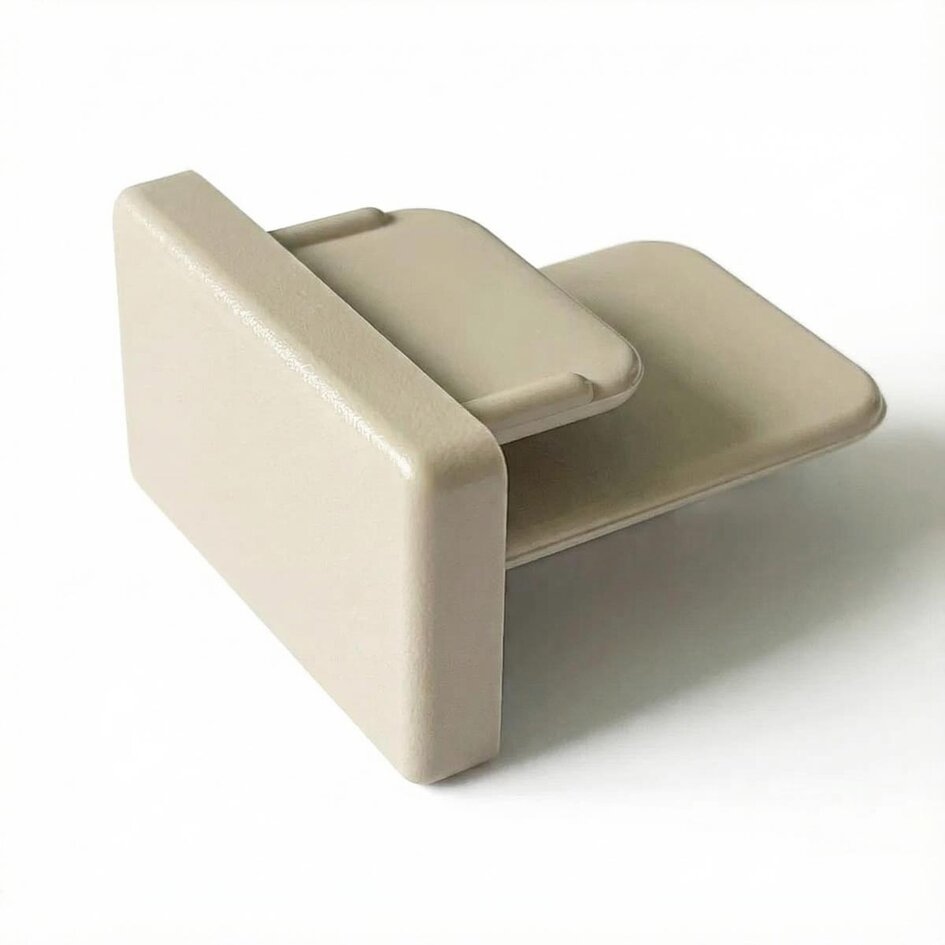 Endestykke til skinnesystem, beige