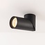 Justerbart påbygningsspot Minar i sort Ø6 cm