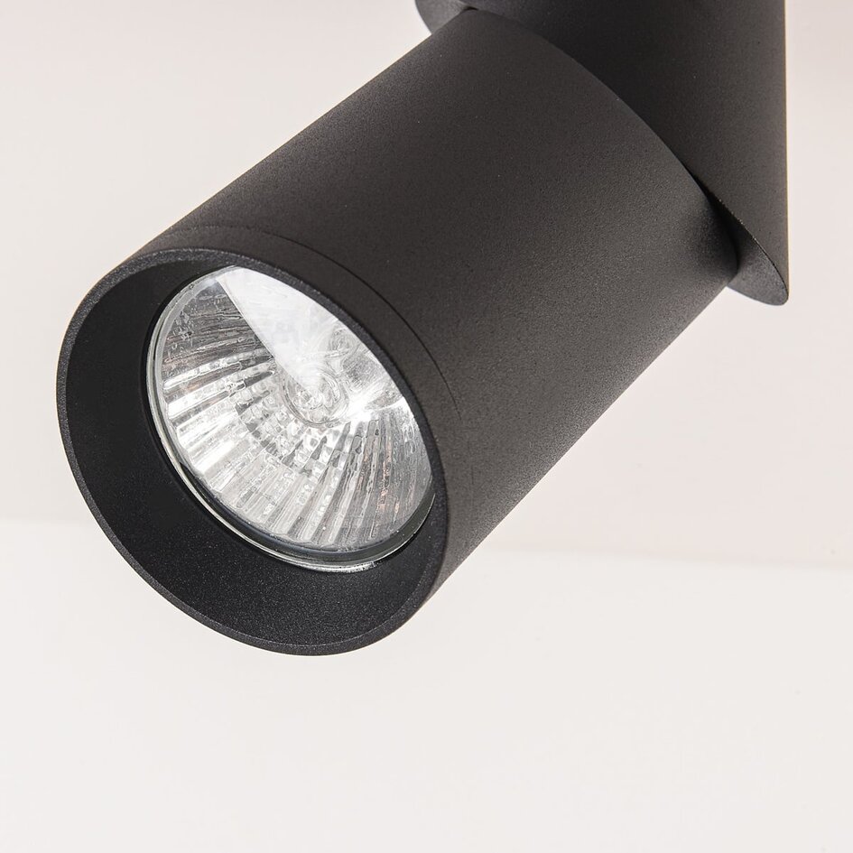 Justerbart påbygningsspot Minar i sort Ø6 cm
