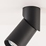 Justerbart påbygningsspot Minar i sort Ø6 cm
