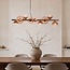Design pendel Ennea med 9 lyskilder - brunt ombréglas