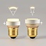 3-trins dæmpbar E27 LED-pære Pico med hvid ring, 3,5W