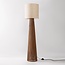 Gulvlampe Papira med hørskærm