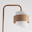 Gulvlampe Kodee med mælkehvidt glas - beige