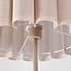 Beige gulvlampe Cely med plisseret hørskærm