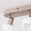 Loftlampe Serolde - beige med 3 justerbare skærme af rillet glas