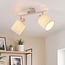 Loftlampe Avan - beige med 2 justerbare hørskærme