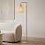 Buelampe Siena med varm sandbeige tekstil